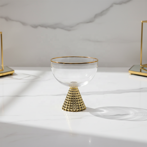 Набор бокалов для вина с золотым хрустальным стеблем, уникальной формы, роскошные бокалы ручной работы с алмазной огранкой для свадеб, вечеринок и дней рождения - Product Image 4