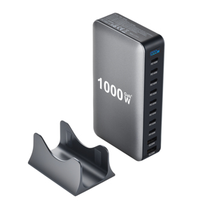 Productos de tendencia 2025 recién llegados multifuncional 10 puertos para iPhone Laptop Tablet adaptador de cargador <span class=keywords><strong>USB</strong></span> 1000W GaN 8C2A cargador - Product Image 4