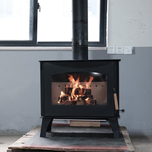 Acciaio nero di alta qualità R1401A 14.1KW fornitura di aria secondaria stufa a legna moderna sala da pranzo riscaldamento e camino - Product Image 5