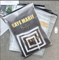 Sacs d'emballage en polyéthylène mat recyclables avec fermeture éclair pour vêtements, personnalisables avec logo privé
