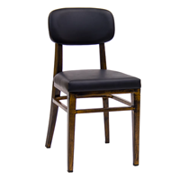 Chaise de restaurant commerciale en bois massif de haute qualité au design moderne, avec coussin, aspect antique, non pliable
