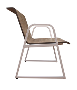 Sedia Contemporanea in Legno a 3 Posti con Braccioli per Sale d'Attesa, Uso Commerciale in Banche e Centri Commerciali - Product Image 3