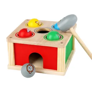 Factory direct color wooden batsman knocking the ball early childhood education children's toys Hamster game toys