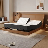 Base de lit électrique intelligente à gravité zéro avec matelas en mousse à mémoire de forme, cadre de lit ergonomique pour un sommeil sain, mobilier de chambre principale
