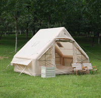 Tente gonflable extérieure portable pour 2-4 personnes voyageant étanche quatre saisons famille Camping tente toit style toit