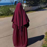 Tissu Nida Doux en Gros, Accessoires de Vêtements Musulmans Traditionnels, Abaya EID, Robe Musulmane pour Femmes, Khimar Une Couche