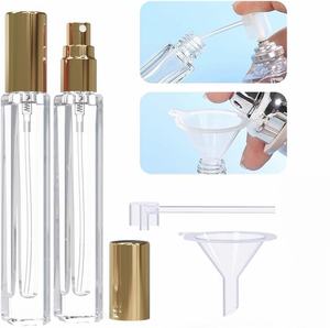 Flacon de parfum miniature rechargeable de 10 ml avec bouchon doré/argenté/noir, flacon vaporisateur de poche pour les voyages - Product Image 2