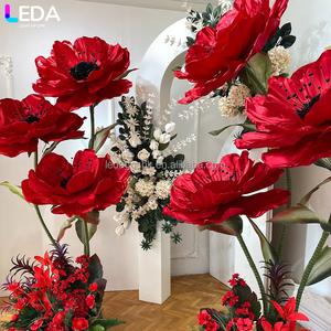 LEDA Wedding Birthday Decor New Arrival Customized Classic Model White Hanging Flower Acrylic <b>Backdrop</b> - Product Image 3