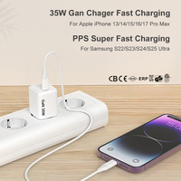Chargeur Mural Portable GaN 35W 30W pour Téléphone Portable, Adaptateur de Charge Rapide PD 35W Type-C pour Samsung Apple iPhone 17