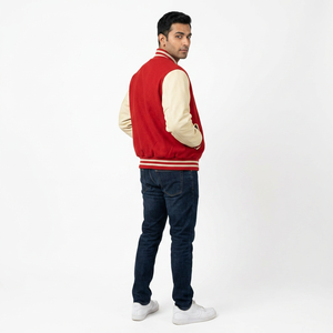 Varsity <b>Jacket</b> Custom Printing Long Sleeve <b>Men's</b> <b>Baseball</b> <b>Jacket</b> <b>Men</b> Plain Blank Varsity Letterman <b>Jackets</b> - Product Image 1