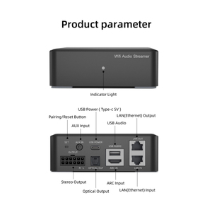 <span class=keywords><strong>Récepteur</strong></span> audio WiFi 5.4 compatible DLNA iOS <span class=keywords><strong>pour</strong></span> amplificateur Hi-Fi, enceintes filaires vers streaming sans fil - Product Image 2