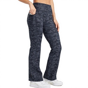 Women's Cross High Waist Yoga Flared Pants Simple Full Length Casual Hip Lifting Dance Sports Fitness Four-Way Stretch Elastic - Product Image 3