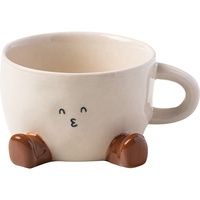 Mug Keramik Bentuk Kaki Lucu 350ml, Cangkir Kopi Kartun Under-glaze, Hadiah Unik untuk Teman, Peralatan Minum Super Lucu untuk Penggunaan Sehari-hari