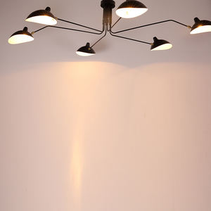 Lampadario Moderno per Sala da Pranzo, Lampada a Sospensione per Cucina, Lampadario in Metallo, Illuminazione a Foglia per Bar, Grande Lampada da Soffitto Nera - Product Image 3