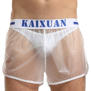 Summer Holiday Vacation <strong>Festival</strong> Beach Wear Funny Gay Boy bar Club Performance Show Sexy <strong>Men</strong> PVC See-Through Transparent <strong>Shorts</strong> - Product Image 3