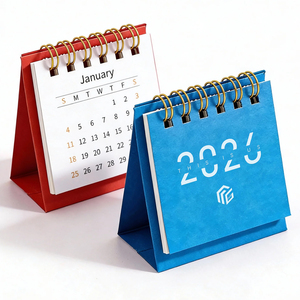 Factory Direct <strong>Sale</strong> <strong>2023</strong> Printed Custom Monthly Desk <strong>Calendar</strong> with Sticky Note Set and Clock OEM Art Paper - Product Image 5