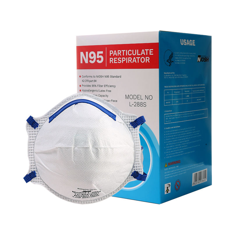 Manufacturer Supply NIOSH N95 Approval 3D Cup Surgical Respirator Medical Mask with Head loop and Filter