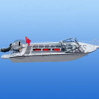 Bateau de vitesse en aluminium de type ouvert 21,3 pieds 6.5m pour la location de centres de villégiature, la pêche et l'utilisation de taxis nautiques