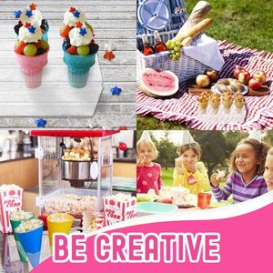 Acrylic 6 Lỗ Mini Ice Cream Cone Chủ Đứng Giá Để Hiển Thị Ice Cream Cone Bỏng Ngô Kẹo - Product Image 3
