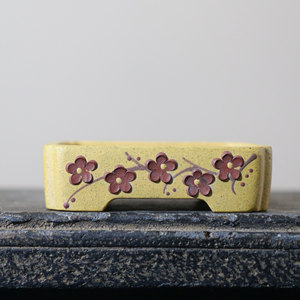 Maceta rectangular de arcilla morada hecha a mano para plantas pequeñas, maceta para bonsái de estilo chino tradicional - Product Image 3