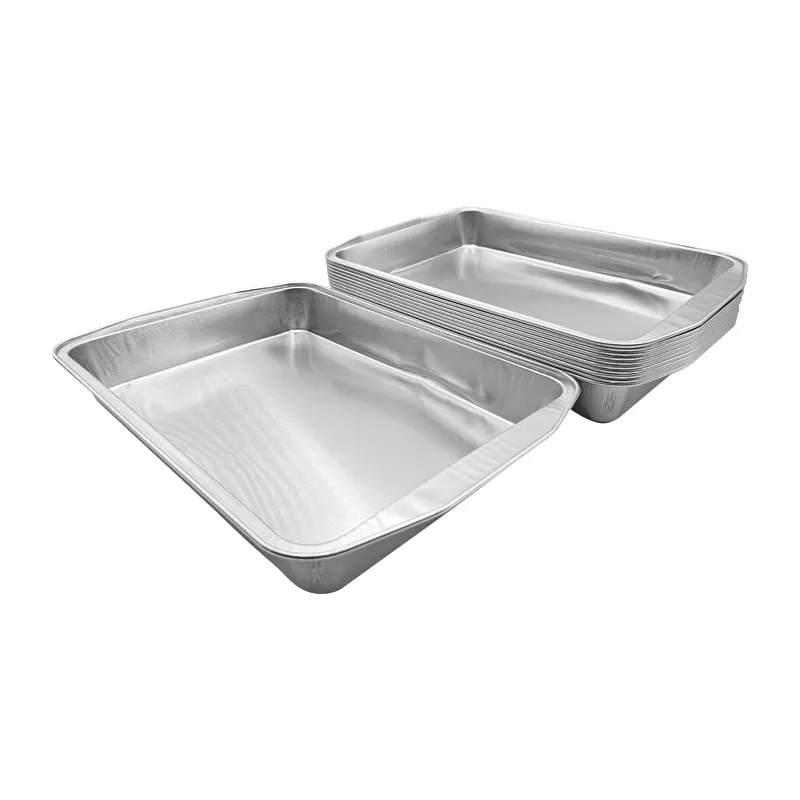 China Manufacturer Disposable Airline Aluminum Foil Food Container Trays Pan Foil Tray