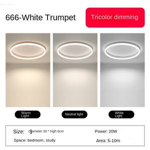 Lámpara de Techo LED de Hierro Minimalista Nórdica, Diseño Moderno de Forma Circular, Apta para Dormitorios y Salas de Estudio, Protección IP44, Alto CRI - Product Image 4