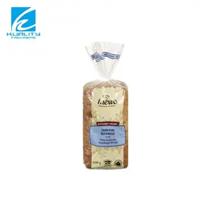 Aangepaste Print Herbruikbaar Plastic Composteerbaar Toast Broodzak Poly Zakjes Voor Brood Met Logo