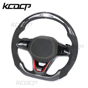 Volant de direction en carbone LED pour Volkswagen <span class=keywords><strong>Golf8</strong></span> MK8 Passat Touareg Tiguan Polo GTD GTS GTE <span class=keywords><strong>R</strong></span>-<span class=keywords><strong>Line</strong></span> CC Jetta Volant de voiture - Product Image 2