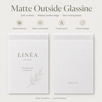 Bolsa de Embalaje de Prendas de Vestir de Papel Glassine Mate con Logotipo Personalizado, Plegable y con Embalaje Interior, para Equipos de Abastecimiento de Ropa