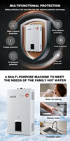 Chauffe-eau instantané à gaz domestique le plus vendu par le fabricant, 6-20 litres, type cheminée, échangeur de chaleur en cuivre, affichage LED