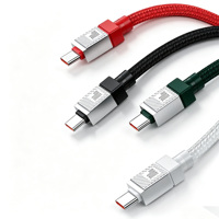 Câble USB Type C sur mesure, robuste, 5,0 mm d'épaisseur, charge rapide 100W PD, câble de charge en nylon tressé renforcé pour Android