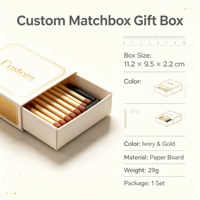 Boîte cadeau en papier personnalisée pour allumettes et petits cadeaux