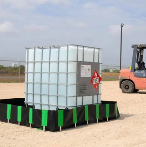 Contención de derrames de PVC Berm Wall Liner Core Tote grande almacenamiento PVC vinilo lona Bund para aceite químico vehículo Drive Over - Product Image 6