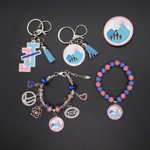 Mode maman charme porte-clés Jack et Jill métal <span class=keywords><strong>voiture</strong></span> porte-clés sac à dos pendentif breloque lettres grecques sororité métal porte-clés - Product Image 5