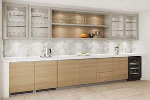 NICOCABINET personalizzato legno legno impiallacciatura armadio da cucina High-End moderno stile australiano accessorio lavello per Bar zona cucina - Product Image 6