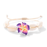 Nueva Pulsera de Verano con Cuentas de Flores de Cerámica Suave, Estilo Playa, para Amigas, Hecha a Mano con Conchas y Conchas Marinas, Regalo de Hadas, Conjuntos de Pulseras