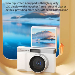 Appareil <span class=keywords><strong>photo</strong></span> numérique haute résolution FHD 1080P Appareil <span class=keywords><strong>photo</strong></span> CCD 180 degrés Flip Autofocus Selfie Avant Arrière Photos Vidéos Vlogging Double caméra - Product Image 4