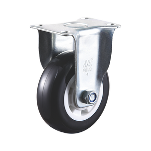 VIMA 3 to 5 Inch Fixed Caster <b>Wheel</b> PU PP Double Ball Bearing Galvanized Medium Duty Trolley Shopping <b>Cart</b> 100kg to 200kg Capaci - Product Image 3