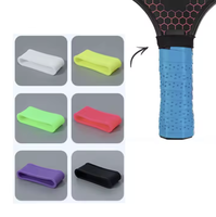 KUAIQIU Bande de poignée personnalisée en silicone extensible, étanche et plate pour raquette de pickleball