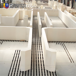 Gạch Corundum Zircon Mật Độ Cao Gạch Chịu Lửa Azs Đúc Hợp Nhất Gạch Azs Lò Nung Thủy Tinh Azs 33 36 41 Khối - Product Image 2