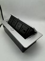 Populaire prix de gros aluminium Pop up prise américaine USB type-c rj15 prise de courant boîte prise de bureau prise de table