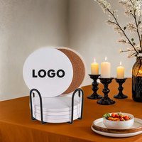 Lot de sous-verres en céramique personnalisables de style classique, absorbants, pour tasses à thé, vaisselle, supports vierges pour sublimation, pour café et boissons