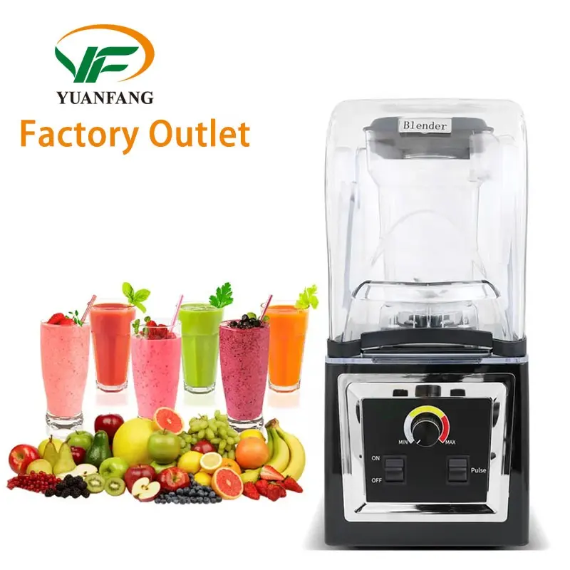 Pabrik outlet komersial daya tinggi bar dapur segar buah Blender jus Mixer blender