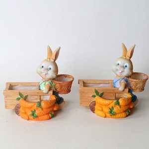 Lapin plantes succulentes Pots dessin animé créatif pays magasin décoration ornements résine <span class=keywords><strong>Pot</strong></span> de fleur - Product Image 4