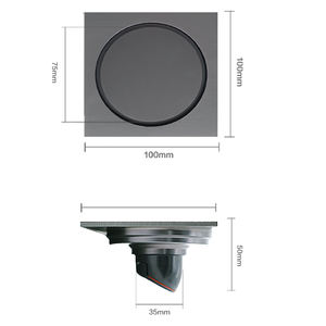 Toptan bakır malzeme zemin drenaj-fiyat anti-koku 4 inç Anti koku duş drenaj banyo zemin drenaj ile kapak - Product Image 5