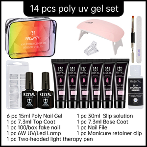 <span class=keywords><strong>Set</strong></span> de Gel para Uñas, Lámpara LED de 6W, <span class=keywords><strong>Set</strong></span> Completo de <span class=keywords><strong>Manicura</strong></span>, Esmalte Semipermanente, Kit de Extensión Rápida de Uñas, <span class=keywords><strong>Set</strong></span> de Gel para Uñas, Kit de Herramientas para Uñas, 14 Piezas - Product Image 5