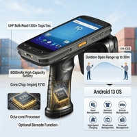 Terminal de données portable RFID Vanch VH-C83 Android 11 avec écran tactile 5 pouces, lecteur de codes-barres et lecteur UHF longue portée 25 m