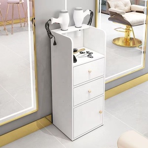 Influencer-style Trendy Stainless Steel Commercial Salon Trolley Tool Cabinet Haircut <b>Storage</b> Rack Hair-styling Organizer - Product Image 2