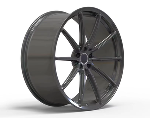 Nouvelles jantes de voiture en alliage d'aluminium forgé, noires polies, multi-rayons, 5x108 mm PCD, 20 mm ET, pour modifications automobiles - Product Image 5