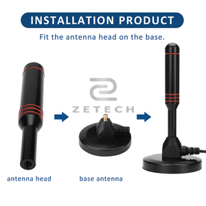 <span class=keywords><strong>Antenne</strong></span> <span class=keywords><strong>TV</strong></span> numérique Tuner de signal amélioré <span class=keywords><strong>Antenne</strong></span> HDTV intérieure portable avec câble de 5 mètres - Product Image 6